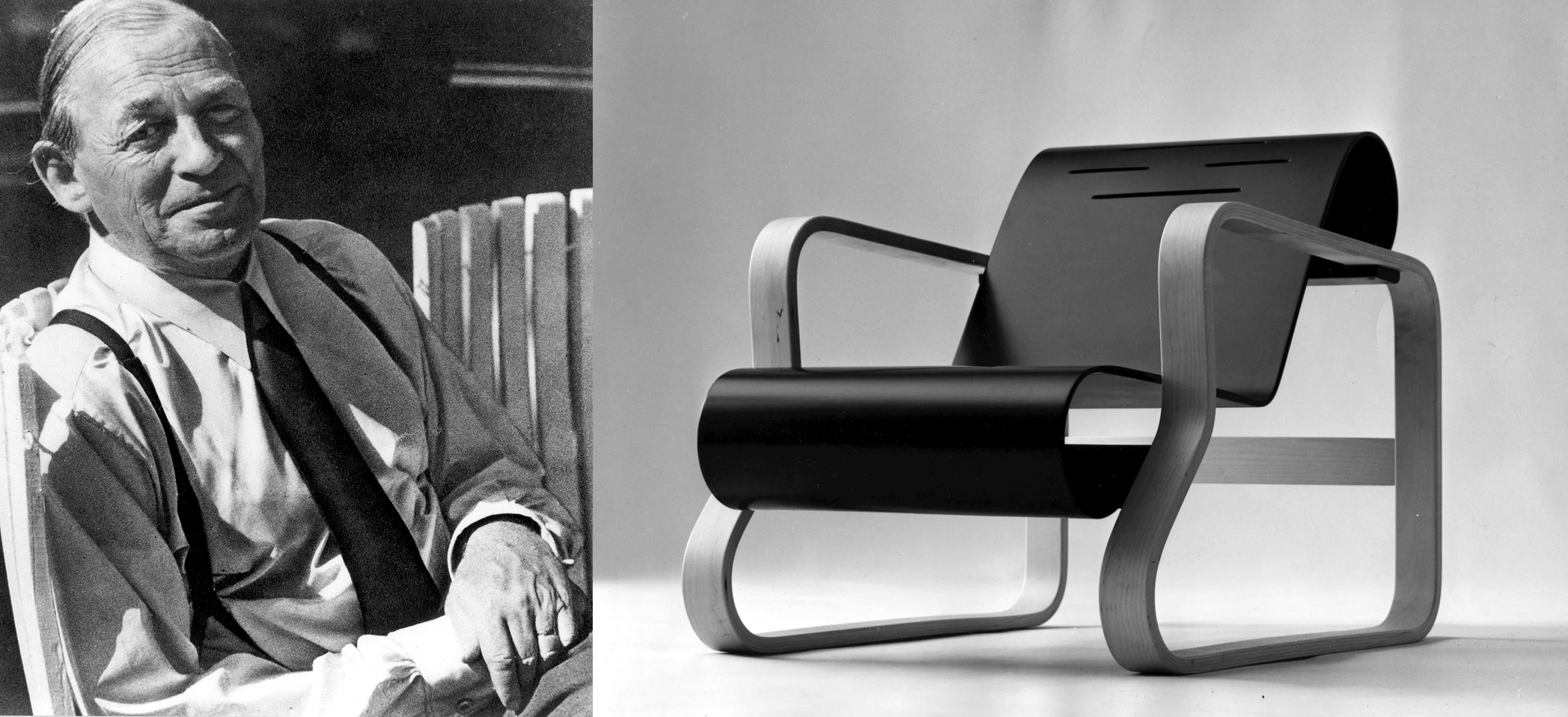 Paul Rand (left) and Brockmann (right) during a work session at IBM in the 1960s