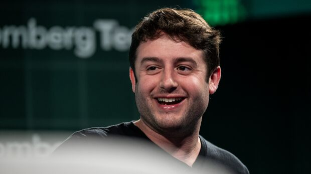 Dylan Field, co‑founder and CEO of Figma, at the Figma IPO ceremony — photo via Bloomberg